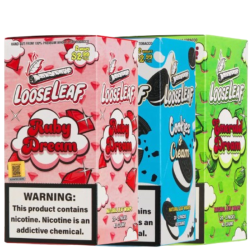 Looseleaf Tobacco Wraps - 2ct - Box of 20
