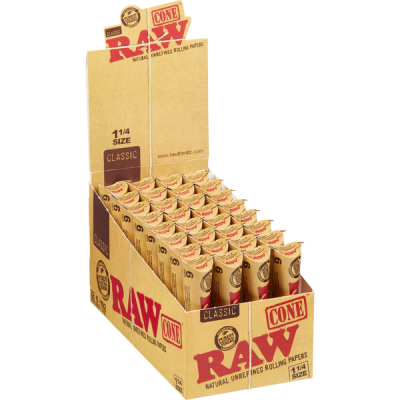 RAW Pre-Rolled Ethereal 1 1/4 Cones 6pk - (32 Pack)