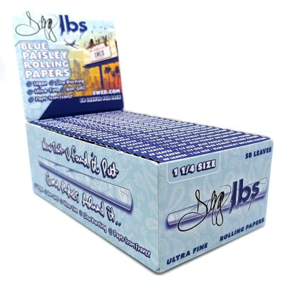 Dogg Lbs. Blue Paisley Rolling Papers 1 1/4 (50ct) - (50pc Display)
