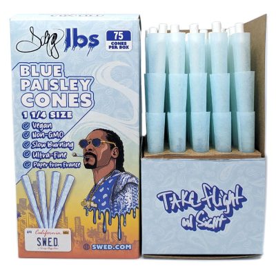 Dogg Lbs Blue Paisley Pre-Rolled Cones 1 1/4 - (75 Pack)