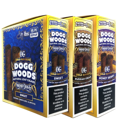 Dogg Woods OG Gold Reserve Leaf Cigars 2pk - (Display of 15)